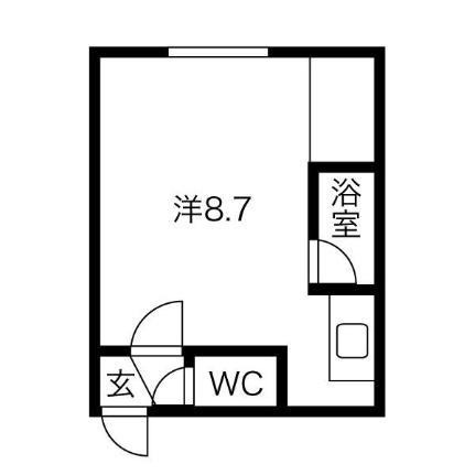 フレンドリーハウス 203｜北海道江別市文京台東町(賃貸アパート1R・2階・19.50㎡)の写真 その2