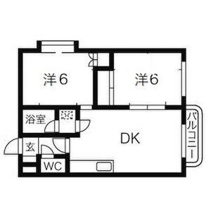 梅田マンション 101｜北海道札幌市白石区本郷通３丁目南(賃貸アパート2LDK・1階・48.00㎡)の写真 その2