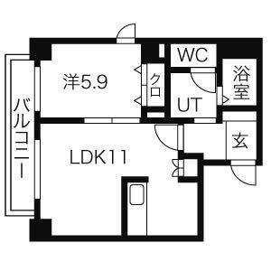 フォレスタ 501｜北海道札幌市豊平区中の島一条４丁目(賃貸マンション1LDK・5階・41.42㎡)の写真 その2