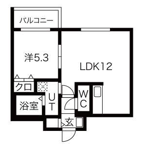 Ｃｌａｓｓ．Ｎ（クラス・エヌ） 303｜北海道札幌市白石区栄通９丁目(賃貸マンション1LDK・3階・39.50㎡)の写真 その2