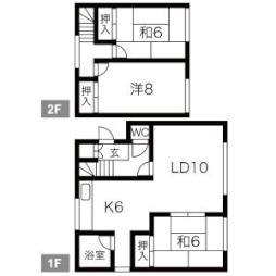 北野1条2丁目2ー14貸家