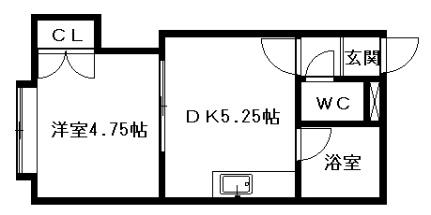 ＮＯＲＴＨ・ＶＩＬＬＡ桑園（ノースヴィラ桑園） 205｜北海道札幌市中央区北十三条西１５丁目(賃貸アパート1DK・2階・22.68㎡)の写真 その2