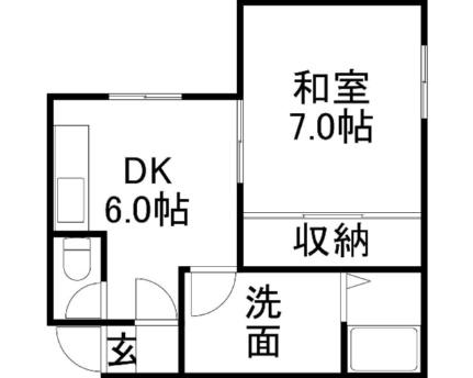 アスターハイム 103｜北海道札幌市北区新琴似四条１丁目(賃貸アパート1DK・1階・34.50㎡)の写真 その2