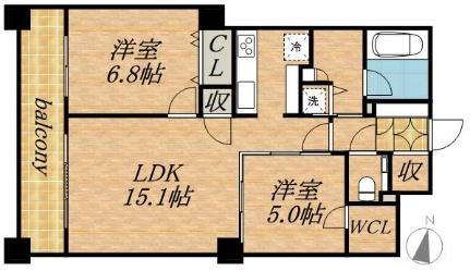 ザ・サッポロレジデンス 0303｜北海道札幌市中央区北五条東２丁目(賃貸マンション2LDK・3階・60.02㎡)の写真 その2