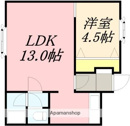 ロイヤルパーク859 205｜北海道余市郡余市町黒川町(賃貸アパート1LDK・2階・38.37㎡)の写真 その2