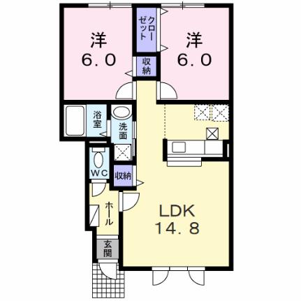 アリビオ 102｜北海道小樽市新富町(賃貸アパート2LDK・1階・57.22㎡)の写真 その2