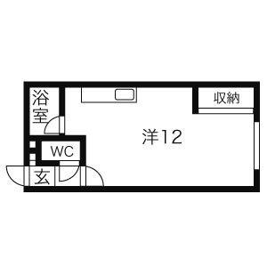 ハイツ東雲　ＩＩ 210｜北海道小樽市東雲町(賃貸アパート1R・2階・24.30㎡)の写真 その2