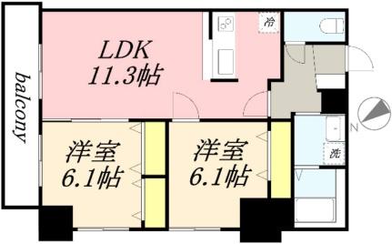 ベイコート小樽オーシャンヒルズ 701｜北海道小樽市入船１丁目(賃貸マンション2LDK・7階・59.40㎡)の写真 その2