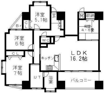 ラ・クラッセ南平岸ステーションタワー 502｜北海道札幌市豊平区平岸四条１３丁目(賃貸マンション4LDK・5階・87.59㎡)の写真 その2