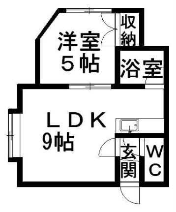 フォーレスト 205｜北海道札幌市白石区南郷通４丁目北(賃貸アパート1LDK・3階・30.78㎡)の写真 その2