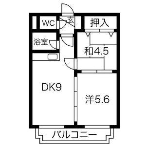 パルコート南郷 306｜北海道札幌市白石区栄通１７丁目(賃貸マンション2LDK・3階・38.80㎡)の写真 その2