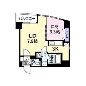 ＰＲＩＶＥ菊水 603｜北海道札幌市白石区菊水一条４丁目(賃貸マンション1LDK・6階・33.26㎡)の写真 その2