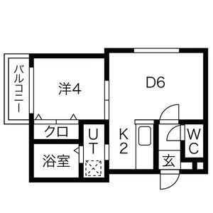 フォートレス福住 402｜北海道札幌市豊平区月寒東一条１４丁目(賃貸マンション1DK・4階・28.30㎡)の写真 その2