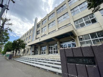 画像18:札幌市立八条中学校(中学校)まで468m