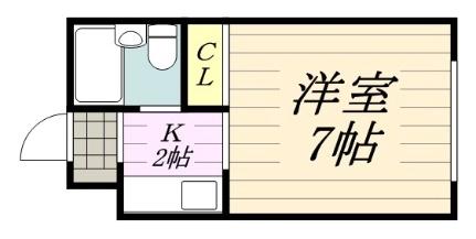 プレザント中村 208｜北海道札幌市豊平区旭町６丁目(賃貸マンション1K・2階・15.86㎡)の写真 その2