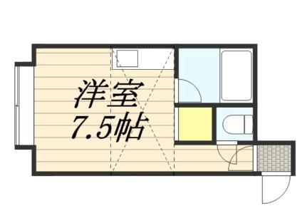 セビル 202｜北海道札幌市豊平区平岸四条１丁目(賃貸アパート1R・3階・21.26㎡)の写真 その2