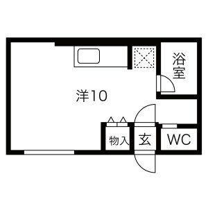 サニーハイツＡ棟 10｜北海道札幌市白石区栄通１５丁目(賃貸アパート1R・2階・21.87㎡)の写真 その2