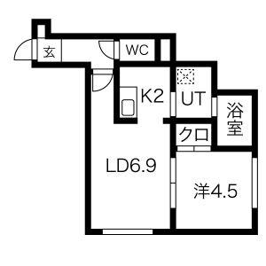 エスポワール福住 304｜北海道札幌市豊平区福住三条５丁目(賃貸アパート1LDK・3階・32.24㎡)の写真 その2