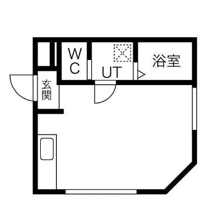 ハウスビオラ 106｜北海道札幌市北区麻生町４丁目(賃貸マンション1R・1階・23.43㎡)の写真 その2