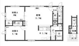 モンシェリー 2階2LDKの間取り