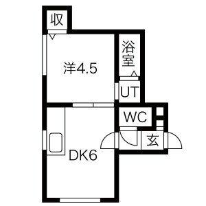 パールハイツI 102｜北海道札幌市東区北十七条東１８丁目(賃貸アパート1DK・2階・21.80㎡)の写真 その2