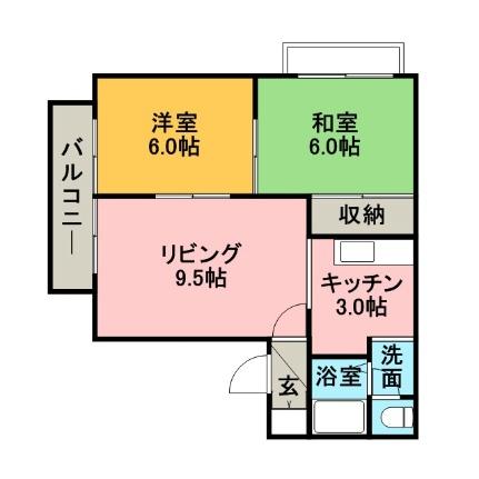 サンフォレスト元町 0201｜北海道札幌市東区北二十六条東１８丁目(賃貸アパート2LDK・2階・49.49㎡)の写真 その2