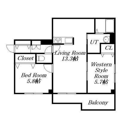 カレラ宮の沢 401｜北海道札幌市西区発寒七条９丁目(賃貸マンション2LDK・4階・55.19㎡)の写真 その2