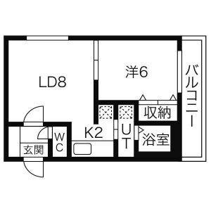 ドリーバーデン宮の沢 0401｜北海道札幌市西区発寒六条９丁目(賃貸マンション1LDK・4階・35.20㎡)の写真 その2