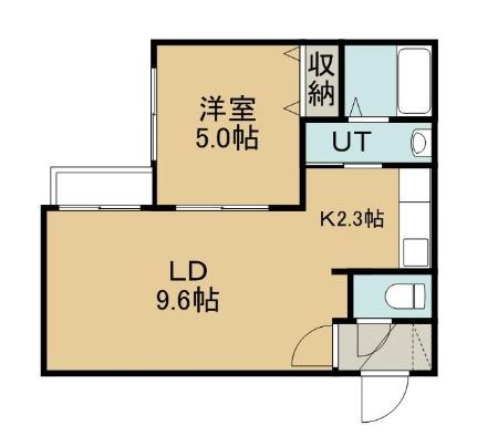 ＫＯＫＯＭＯ手稲 102｜北海道札幌市手稲区前田一条１０丁目(賃貸マンション1LDK・1階・36.47㎡)の写真 その2