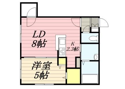 アールグレイ 102｜北海道札幌市西区発寒六条９丁目(賃貸マンション1LDK・1階・35.20㎡)の写真 その2