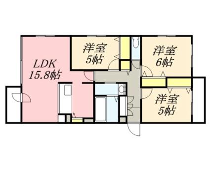 オペラ 201｜北海道札幌市中央区南六条西２３丁目(賃貸マンション3LDK・2階・69.67㎡)の写真 その2