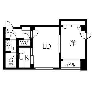 プレンティー琴似 403｜北海道札幌市西区二十四軒四条５丁目(賃貸マンション1LDK・4階・30.52㎡)の写真 その2