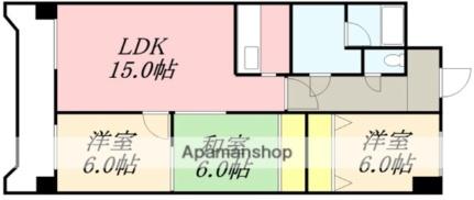 ミリオンパレス駒場 402｜北海道函館市駒場町(賃貸マンション3LDK・4階・81.90㎡)の写真 その2