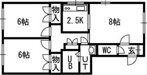 Ｈｉｂａｒｉ　Ｗａｌｋｅｒ　Ｈｉｌｌ 00102 ｜ 北海道札幌市厚別区厚別南２丁目（賃貸マンション2LDK・1階・50.38㎡） その2