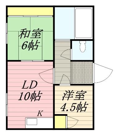 ブランカ11 202｜北海道札幌市白石区川北一条１丁目(賃貸アパート2LDK・2階・42.50㎡)の写真 その2