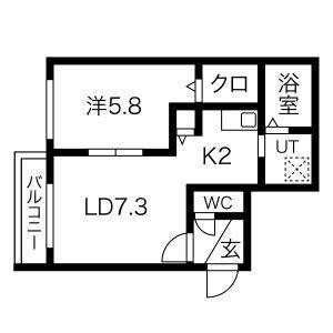 Ｒｏｓｅ　Ｗｏｏｄ　ＮＡＫＡＮＯＳＨＩＭＡ 406｜北海道札幌市豊平区中の島二条５丁目(賃貸マンション1LDK・4階・35.18㎡)の写真 その2