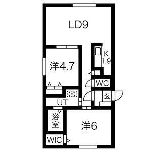 シュア・コート月寒 101｜北海道札幌市豊平区月寒東一条７丁目(賃貸マンション2LDK・1階・50.49㎡)の写真 その2