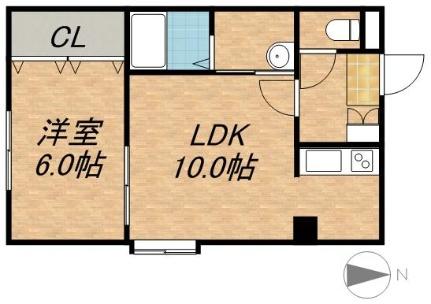 ダイコービル 205｜北海道札幌市中央区北一条西１９丁目(賃貸マンション1LDK・2階・35.23㎡)の写真 その2