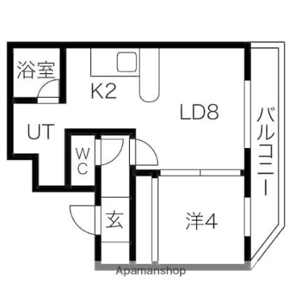 北海道札幌市中央区北三条西２３丁目（賃貸マンション1LDK・1階・33.30㎡） その2