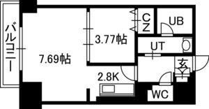 ＰＲＩＭＥ　ＵＲＢＡＮ大通東 00202｜北海道札幌市中央区大通東７丁目(賃貸マンション1LDK・2階・34.20㎡)の写真 その2