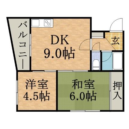北海道札幌市中央区宮の森四条１丁目(賃貸マンション2DK・2階・49.70㎡)の写真 その2