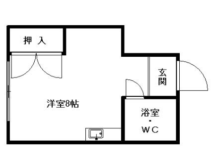 カトレアパークイレブン 305｜北海道札幌市中央区北六条西１１丁目(賃貸マンション1R・3階・17.54㎡)の写真 その2