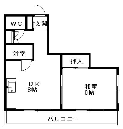 共栄ハイム 203｜北海道札幌市中央区北四条西２６丁目(賃貸マンション1LDK・2階・31.60㎡)の写真 その2