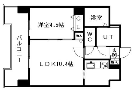 ＵＵＲコート札幌北三条 408｜北海道札幌市中央区北三条東３丁目(賃貸マンション1LDK・4階・35.07㎡)の写真 その2