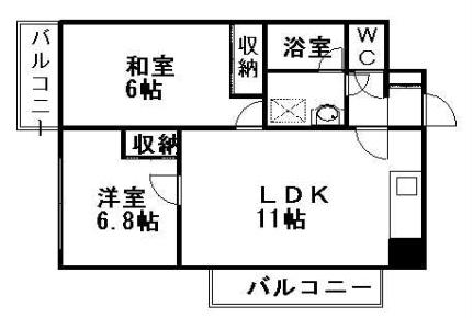 アイーズ琴似 302｜北海道札幌市西区琴似二条５丁目(賃貸マンション2LDK・3階・47.85㎡)の写真 その2