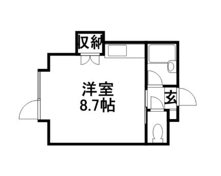 メゾワール裏参道 202｜北海道札幌市中央区南五条西２１丁目(賃貸アパート1R・2階・19.10㎡)の写真 その2