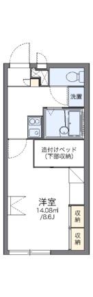 レオパレス喜太郎 208 ｜ 青森県八戸市大字尻内町字沢ノ田（賃貸アパート1K・2階・23.18㎡） その2