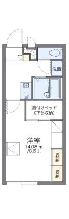 レオパレス白山台 206 ｜ 青森県八戸市東白山台２丁目（賃貸アパート1K・2階・23.18㎡） その2