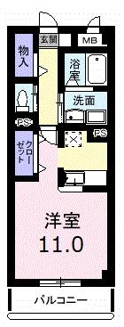 シャトー・プティシャン 102 ｜ 青森県青森市石江１丁目（賃貸マンション1K・1階・31.48㎡） その2