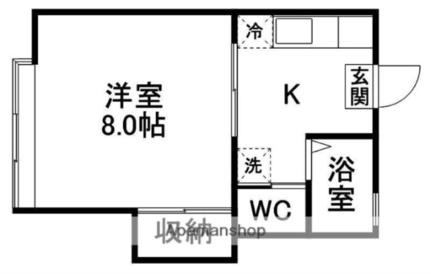 ピースフル台原第2 102 ｜ 宮城県仙台市青葉区台原１丁目（賃貸アパート1K・1階・24.90㎡） その2